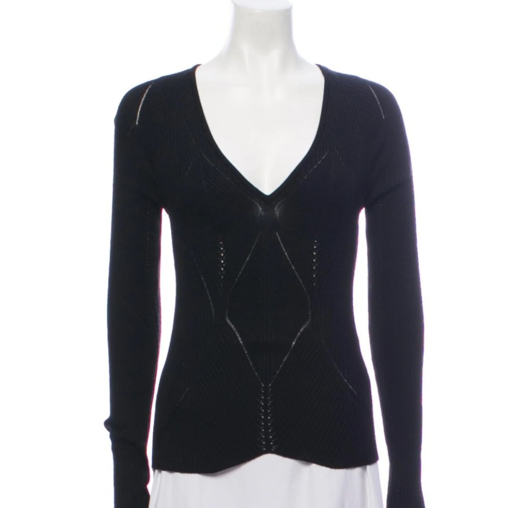 Vintage YSL Wool V-neck sweater